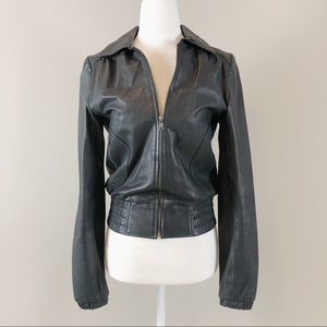 H&M Leather Bomber Jacket